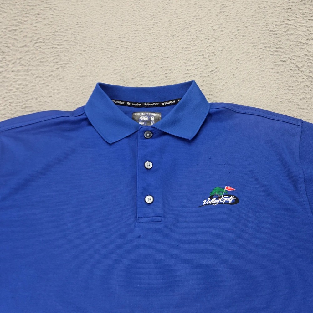FJ Footjoy Shirt Mens Large Blue Prodry Superlite Golf Polo Valley Golf - Picture 2 of 13